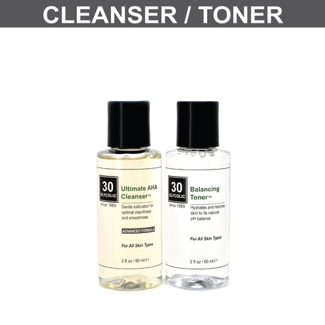 Ultimate AHA Cleanser/Toner Pair with 2% Glycolic Acid