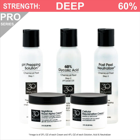Pro-Series 60% Glycolic Peel System for Acne Scar & Skin Discoloration