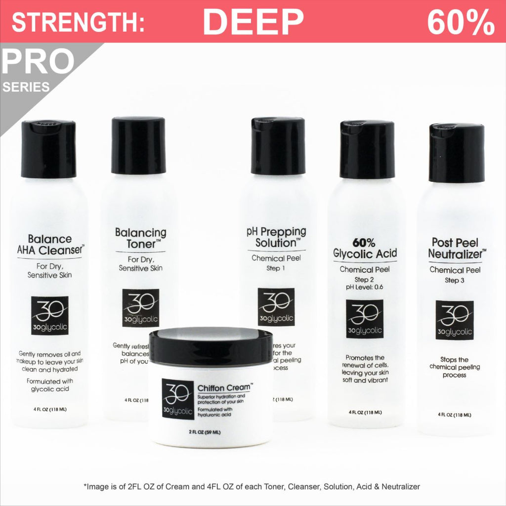 Pro-Series 60% Deluxe Glycolic Peel System for Normal/Dry/Sensitive Skin