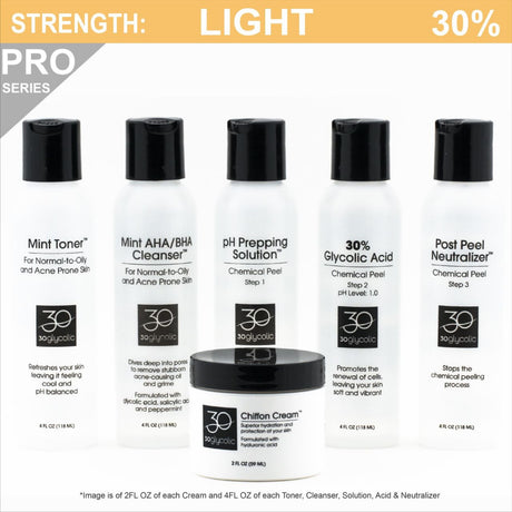 Pro-Series 30% Deluxe Glycolic Peel System for Combo/Oily/Acne Skin