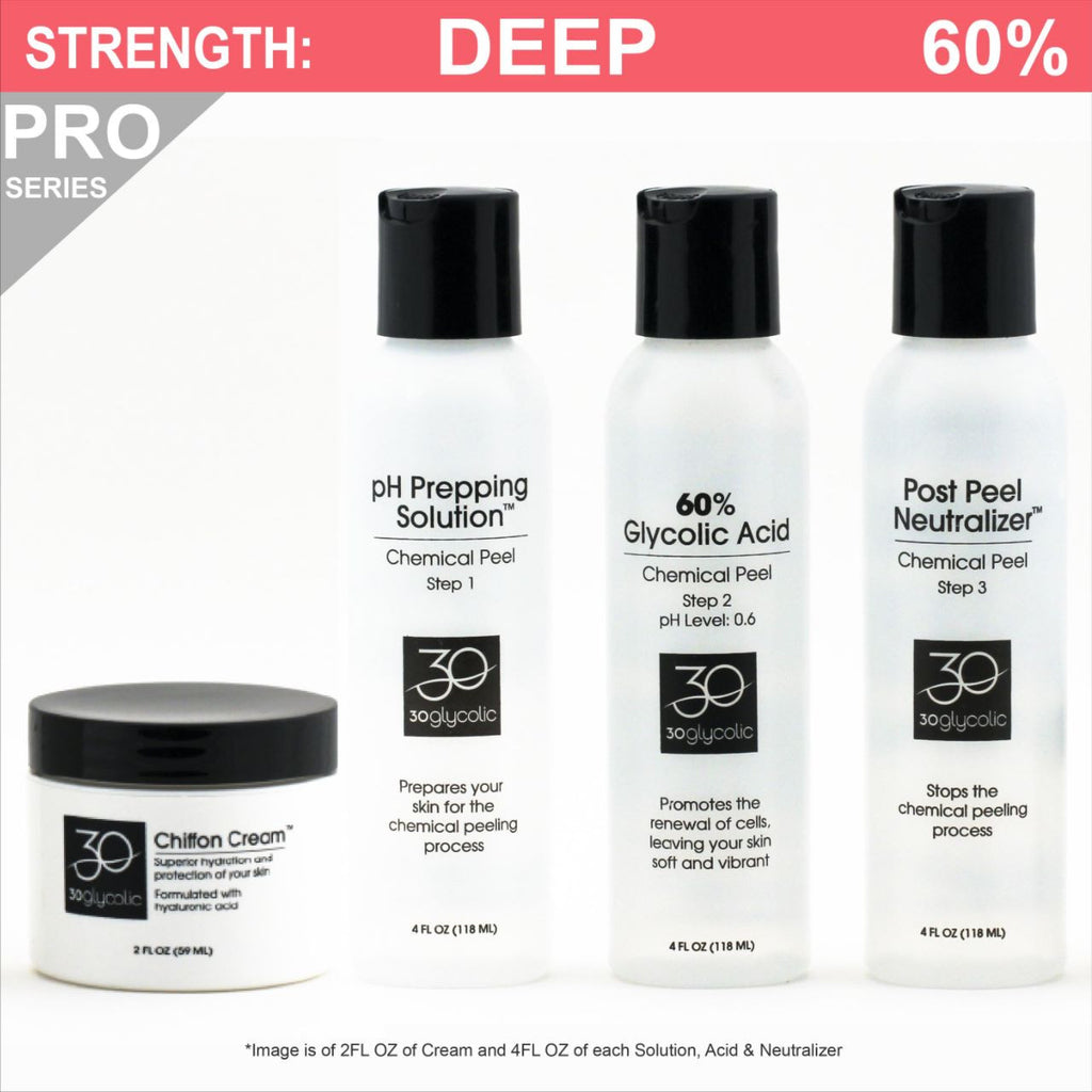 Pro-Series 60% Glycolic Peel System for All Skin Types (including Keratosis, Psoriasis)